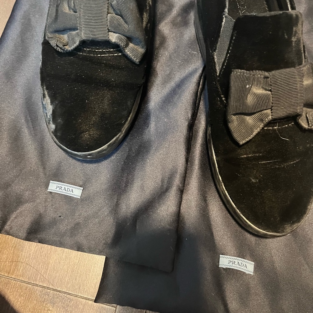 Prada velvet sneakers size 7. - Picture 3 of 5